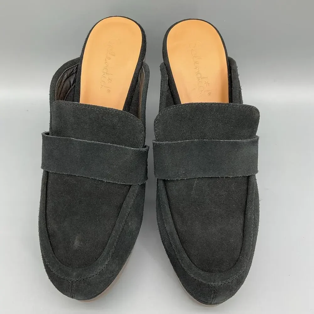 NEW Splendid Women’s Vina Suede Platform Clogs Black Size 10M - Picture 3 of 11